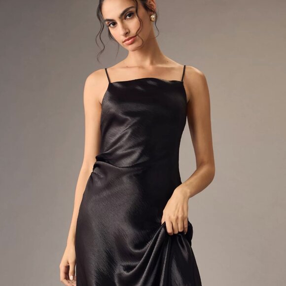 NWOT 	 By Anthropologie Cowl-Neck Slip Dress - Picture 1 of 4